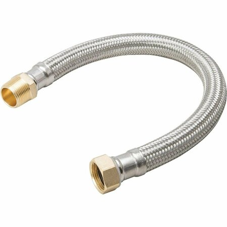 B&K 3/4 In. MIP X 3/4 In. FIP X 18 In. L Stainless Steel Water Heater Connector 496-237